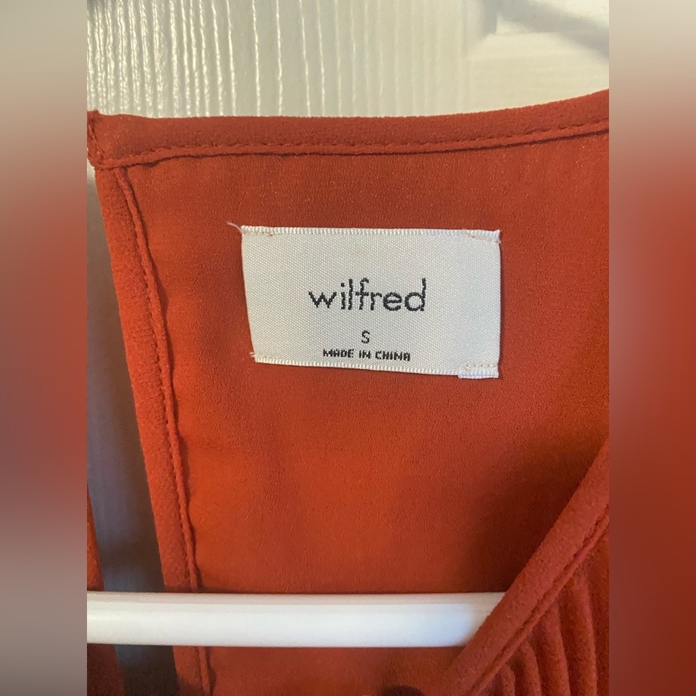 New Aritzia Wilfred Daydreamer Mini Dress Pleated chiffon mini dress - Picture 6 of 11
